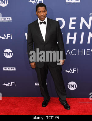 June 6, 2019, Hollywood, California, U.S.: Actor DENZEL WASHINGTON attends American Film Institute's 47th Life Achievement Award Gala honoring him at Hollywood and Highland. (Credit Image: © Billy Bennight/ZUMA Wire) Stock Photo