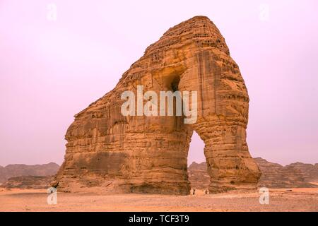 Monolith Elephant rock, Al Ula, Saudi Arabia Stock Photo