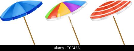 Umbrellas isolated Vector. colorful realistic style umbrellas decor Stock Vector