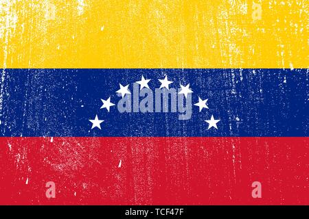 grunge styled flag of Venezuela . Template for your design . Template for your design Stock Vector