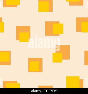Seamless abstract pastel  geometric shapes rectangles on a cream background for fabrics, wallpapers, tablecloths, prints and designs. The EPS file Stock Vector