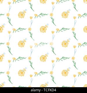 Seamless pattern with flowers, leaves, branches. Vector colorful endless floral background. The elegant illustration for fashion prints, fabric, scrap Stock Vector