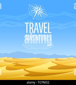 Sand Desert landscapes vector Stock Vector