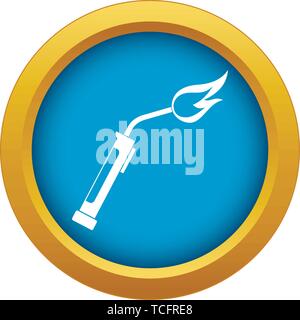 Welding torch icon blue vector isolated Stock Vector