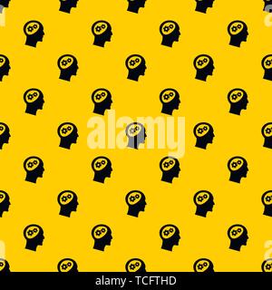Gear in head pattern vector Stock Vector