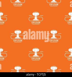 Smoke explosion pattern vector orange Stock Vector