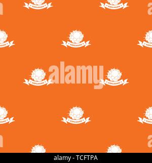 Atomic explosion pattern vector orange Stock Vector