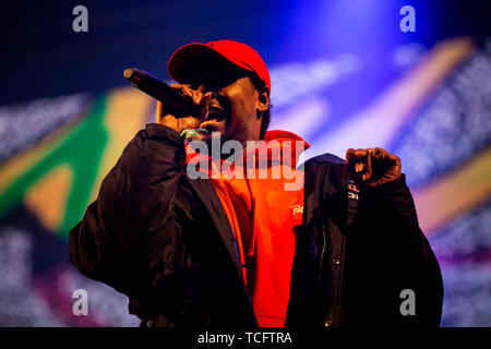 The American rapper, Danny Brown performs live at stage during the NOS Primavera Sound Festival in Porto. Stock Photo