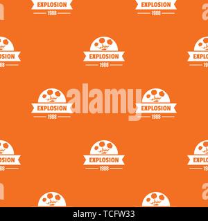 Danger explosion pattern vector orange Stock Vector