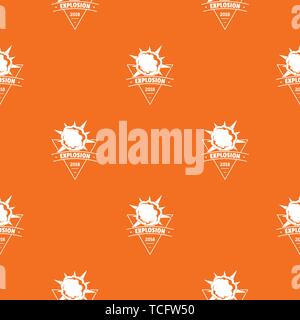 Powerful explosion pattern vector orange Stock Vector