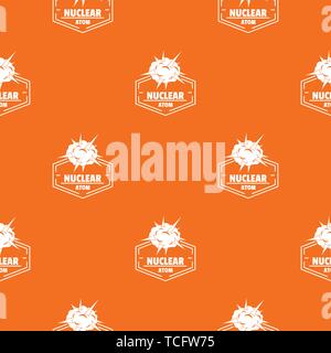 Nuclear explosion pattern vector orange Stock Vector