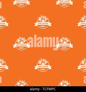 Energy explosion pattern vector orange Stock Vector