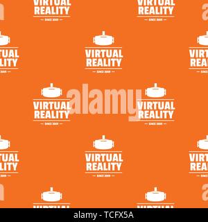 Vr vision pattern vector orange Stock Vector
