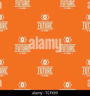 Future glasses pattern vector orange Stock Vector
