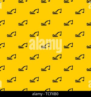 Excavator pattern vector Stock Vector