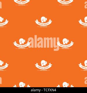 Video glasses pattern vector orange Stock Vector