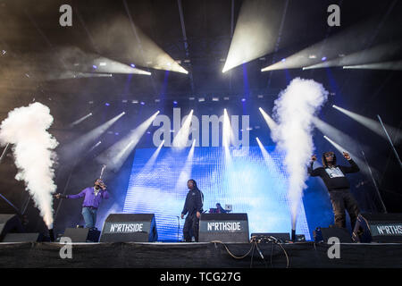 Aarhus, Denmark. 07th June, 2019. Denmark, Aarhus - June 7, 2019. The American hip hop and rap trio Migos performs a live concert during the Danish music festival Northside 2019 in Aarhus. (Photo Credit: Gonzales Photo/Alamy Live News Stock Photo