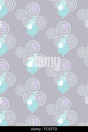 Elephant and the balloon kids vector pattern pastel color palette Stock Vector