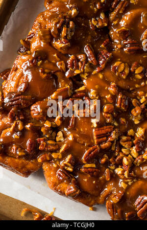Homemade Pecan Schnecken Sticky Buns Ready to Eat Stock Photo