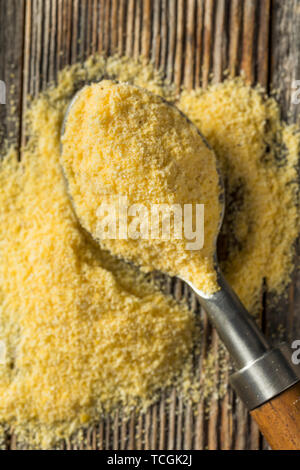 Raw Organic Masarepa Corn Meal in a Bowl Stock Photo