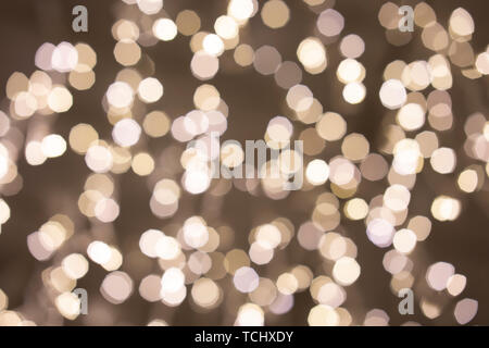 The blurred lights on the building. Stock Photo