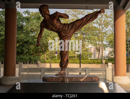 Sha Tin, Hongkong, China, 23rd, January, 2019: The Bruce Lee statue. Stock Photo