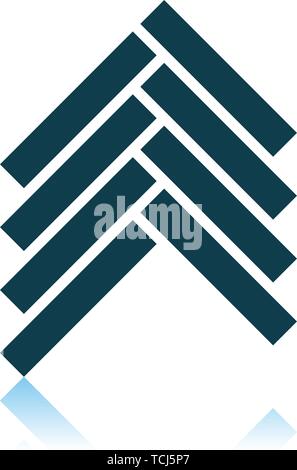 Parquet Icon. Shadow Reflection Design. Vector Illustration. Stock Vector
