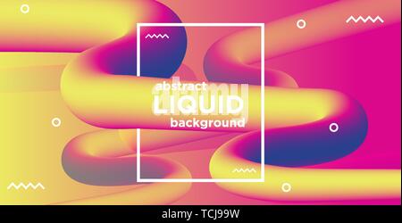 High Definition Abstract Liquid Banner Background Stock Vector Art