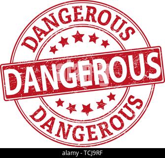 red round grungy web rubber danger stamp Stock Vector