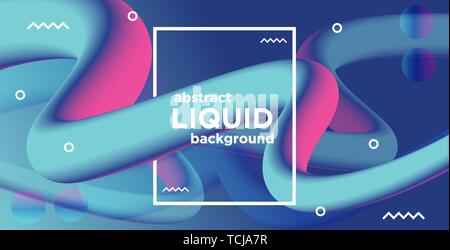 High definition abstract liquid banner background Stock Vector