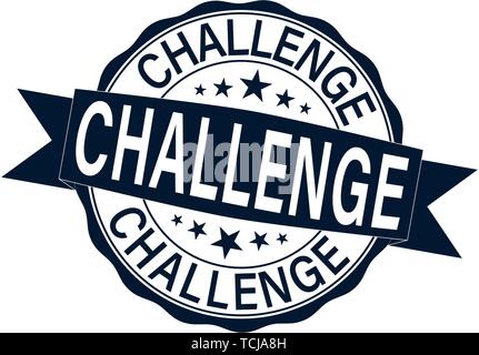 Challenge grungy web stamp isolated on white background Stock Vector