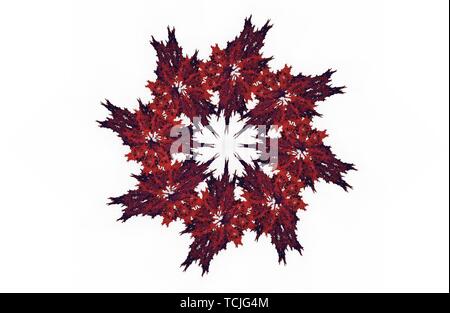 abstract aggressive fractal red black figure Stock Photo