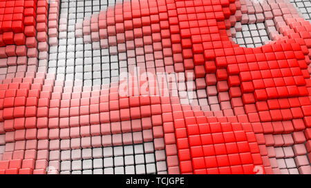 a futuristic background image with cubes (3d rendering) Stock Photo
