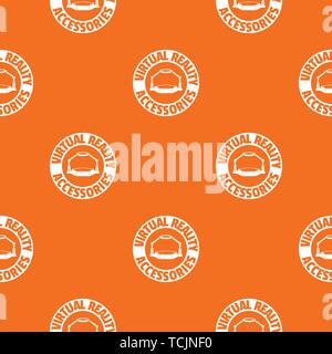 Vr arena pattern vector orange Stock Vector