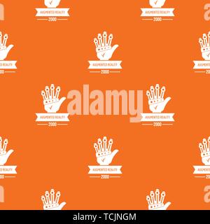 Vr innovation pattern vector orange Stock Vector