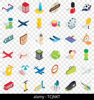 Rocket icons set, isometric style Stock Vector