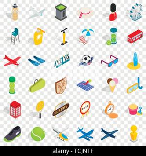 Helicopter icons set, isometric style Stock Vector