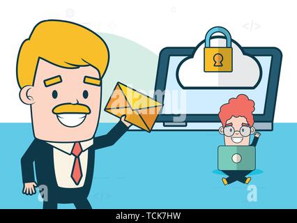 send email related Stock Vector