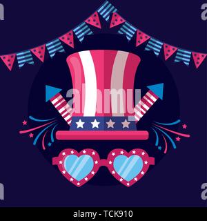 american happy independence day Stock Vector