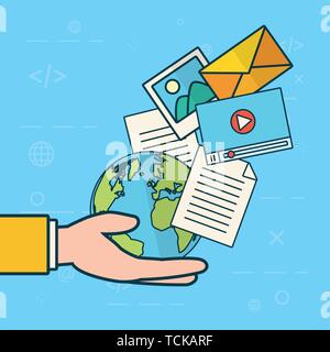 send email related Stock Vector