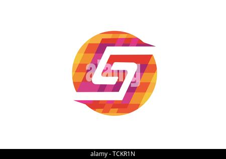 Creative Abstract S Letter Circle Logo Design Illustration Stock Vector