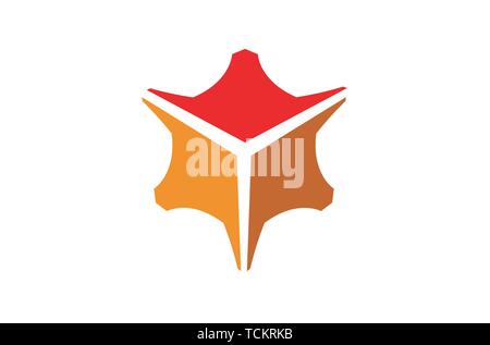 Creative Abstract Box Red Symbol Logo Design Stock Vector