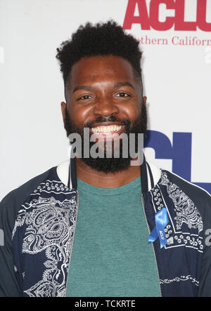 June 7, 2019 - Los Angeles, CA, U.S. - 7 June 2019 - Los Angeles, California - Baratunde Thurston. ACLU SoCal's 25th Annual Luncheon  held at J.W. Marriott at LA Live. Photo Credit: Faye Sadou/AdMedia (Credit Image: © Faye Sadou/AdMedia via ZUMA Wire) Stock Photo