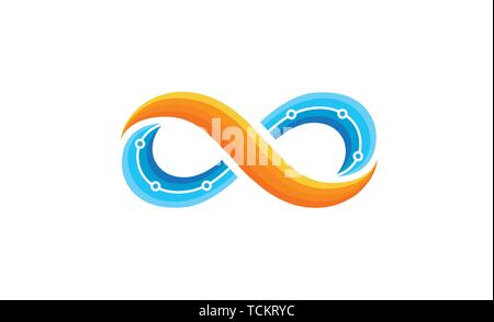 Creative Infinity Technology Design Logo Symbol Illustration Stock Vector