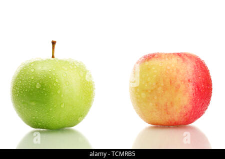 two sweet apples, isolated on white Stock Photo