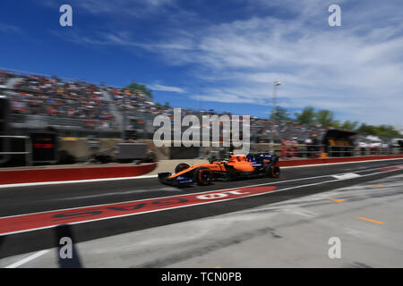 8th June 2019, Circuit Gilles Villeneuve, Montreal, Quebec, Canada; Formula 1 Grand Prix of Canada, qualifying sessions; McLaren, Lando Norris Stock Photo