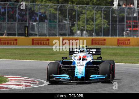 8th June 2019, Circuit Gilles Villeneuve, Montreal, Quebec, Canada; Formula 1 Grand Prix of Canada, qualifying sessions; ROKiT Williams Racing, Robert Kubica Stock Photo