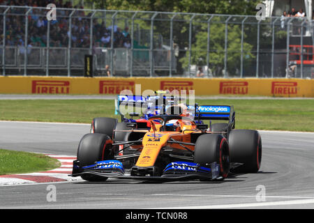 8th June 2019, Circuit Gilles Villeneuve, Montreal, Quebec, Canada; Formula 1 Grand Prix of Canada, qualifying sessions; McLaren, Carlos Sainz Stock Photo