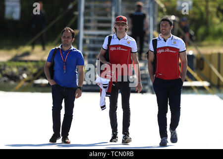 8th June 2019, Circuit Gilles Villeneuve, Montreal, Quebec, Canada; Formula 1 Grand Prix of Canada, qualifying sessions; Alfa Romeo Racing, Antonio Giovinazzi Stock Photo