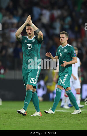 final jubilation: Niklas Suele (Germany). GES/Football/European Qualifiers: Belarus - Germany, 08.06.2019 Football/Soccer: European Qualifiers: Belarus vs. Germany, Minsk, June 8, 2019 | usage worldwide Stock Photo